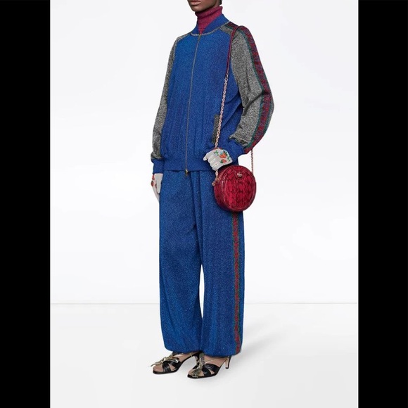 Gucci Wool Lame GG Stripe Pants - Picture 4 of 12